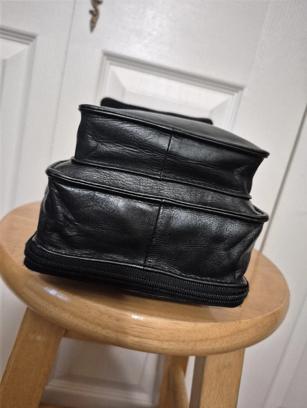 Wilsons Black Leather Organizer Bag